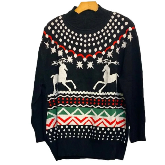 Women’s Adirondack Christmas Reindeer Sweater Adirondack - Picture 1 of 3